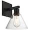 Access Lighting Port Nine Martini, Martini LED Wall Sconce, Matte Black Finish, Clear Glass 63143LEDDLP-MBL/CLR - alternate 3
